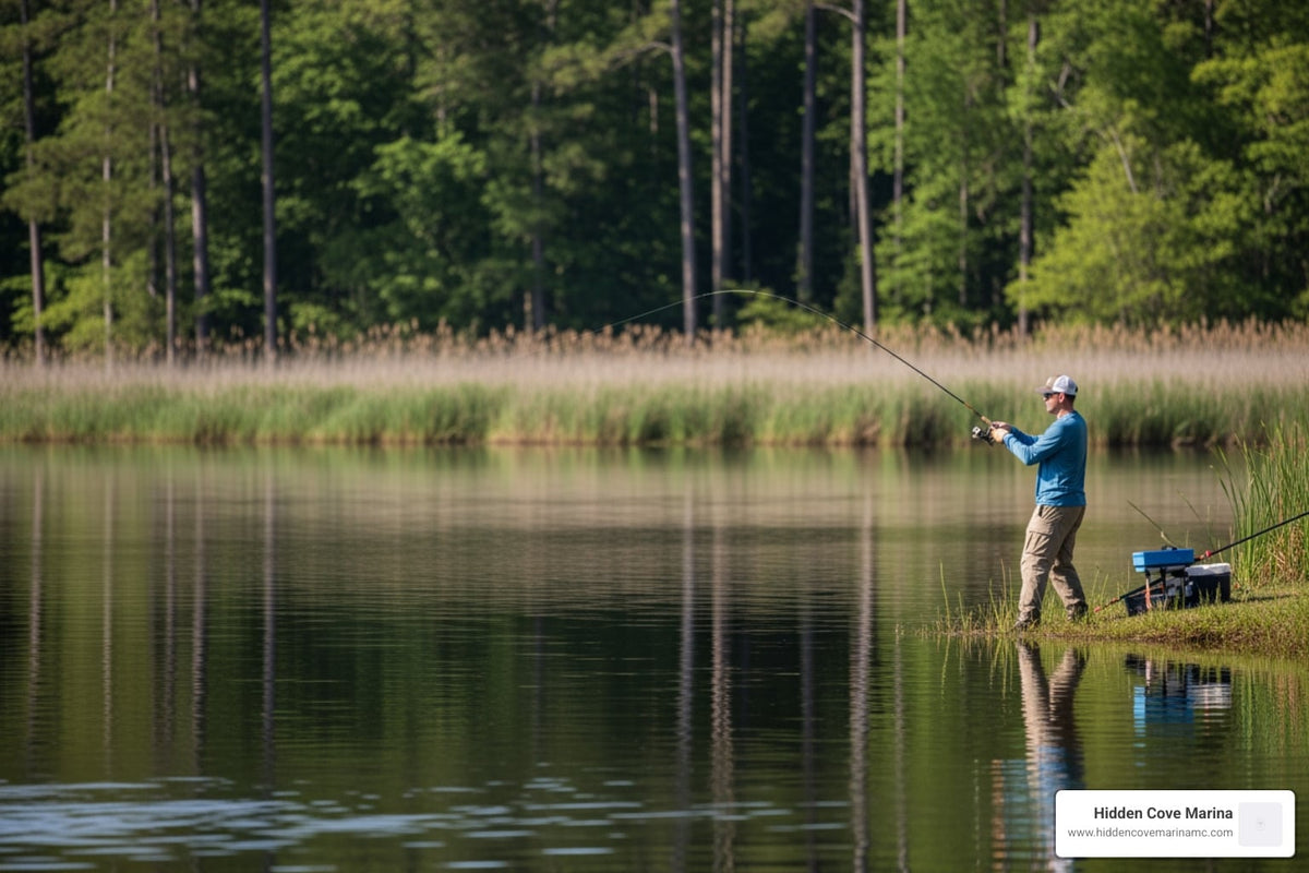 bank fishing on lake moultrie