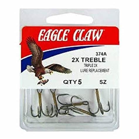 The Eagle Claw 374AH-3/0 Bronze Treble Hook