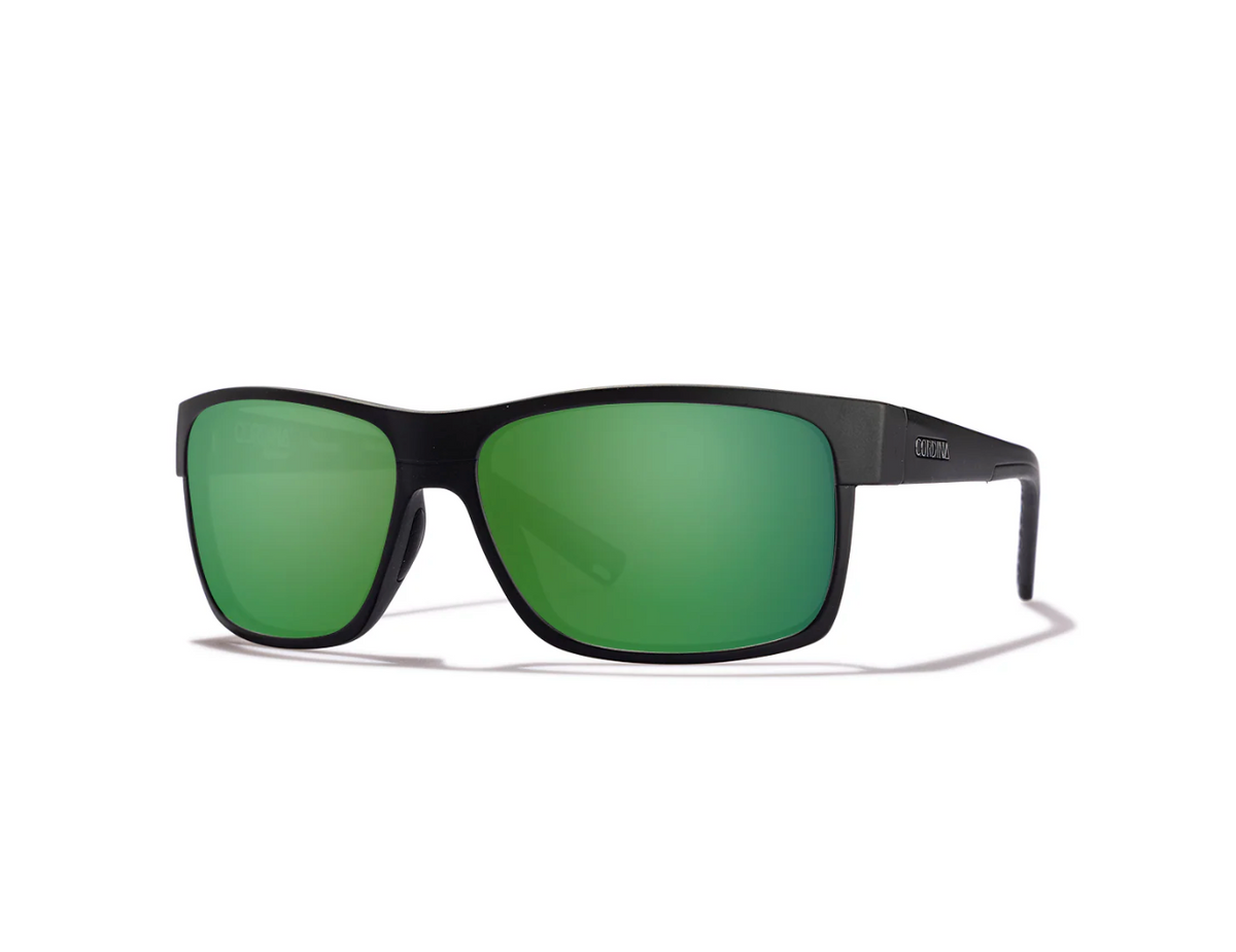 Cordina Sawyer 2 Matte Black Green Mirror Glass