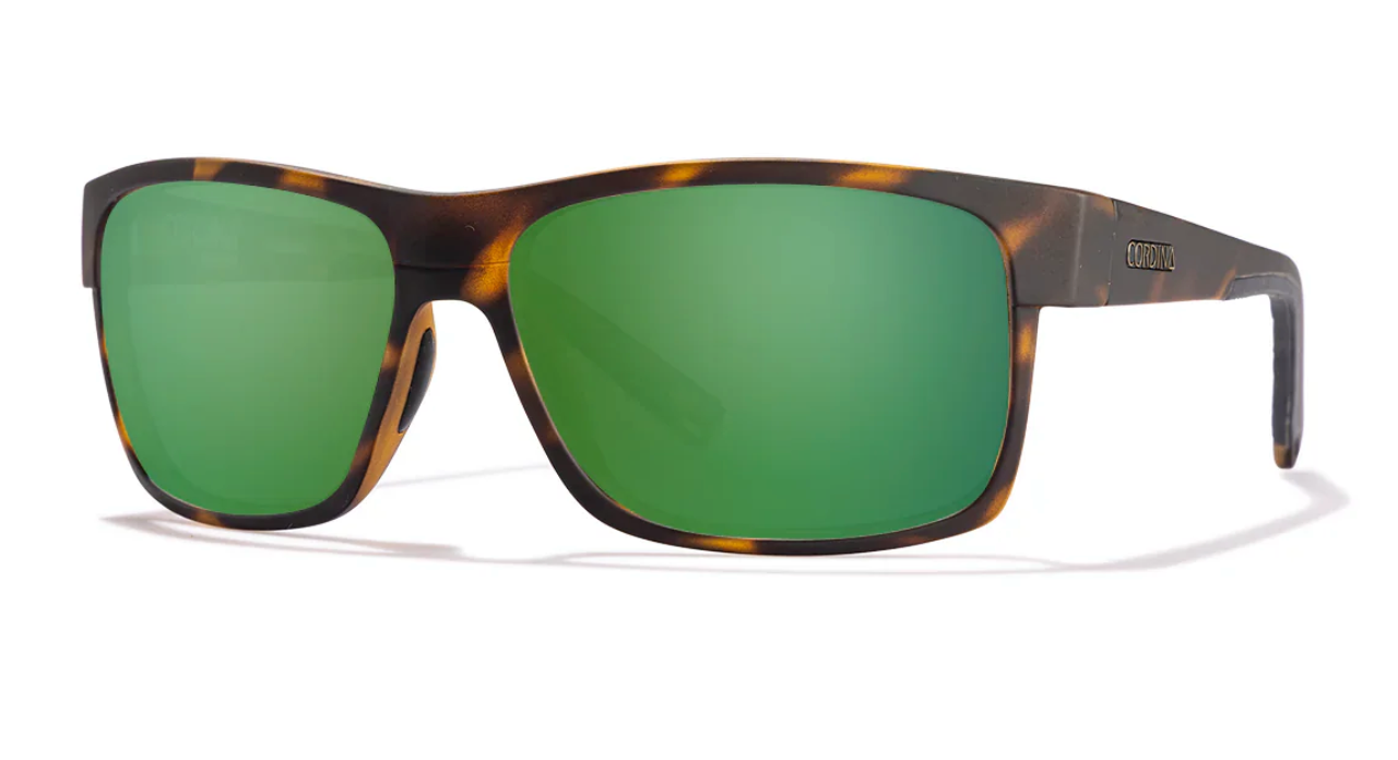 Cordina Sawyer 2 Matte Tortoise Green Mirror Glass