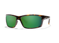 Cordina Tiller 2 Shiny Tortoise Glass Green Mirror