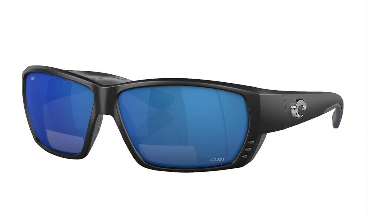 Costa Tuna Alley C-Mate Readers Matte Black / Blue Mirror 580P / +1.50