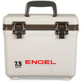 Engel 7.5 Qt. Cooler/Drybox with Shoulder Strap and Hanging Tray- White